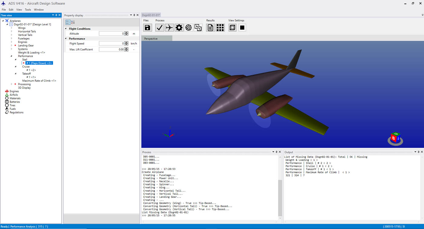 Plane generated by default + list of missing data