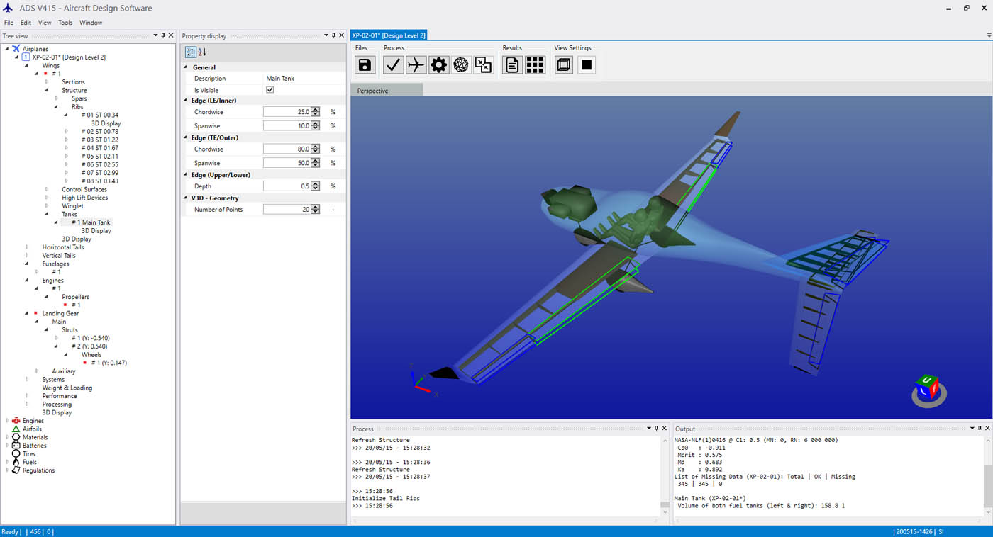 3D-Model with internal components